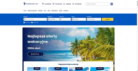 Sprawdź usługi internetowej witryny Turystycznyninja.pl i opracuj wymarzony odpoczynek. 2022